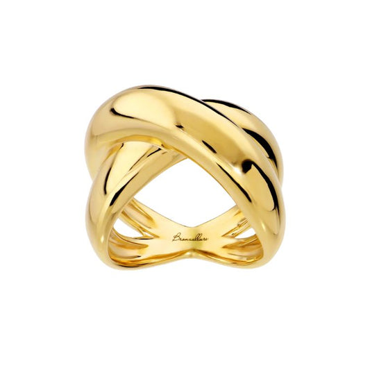 Bronzallure Milano Gevlochten Ring Goudkleur – Golden Rosé