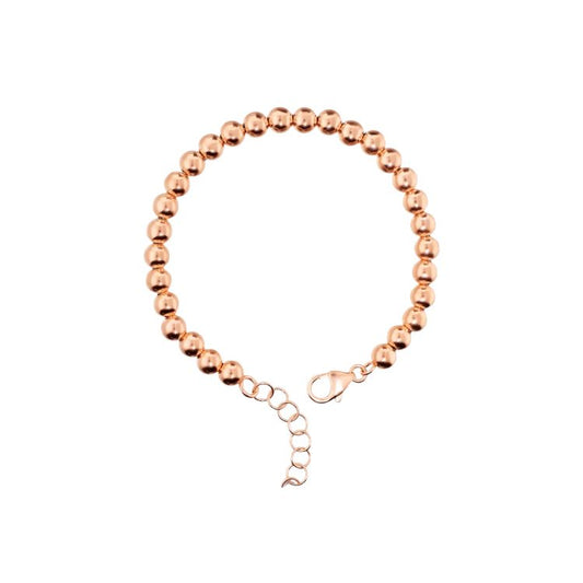Bronzallure Milano Armband met Glanzende Beads – Golden Rosé