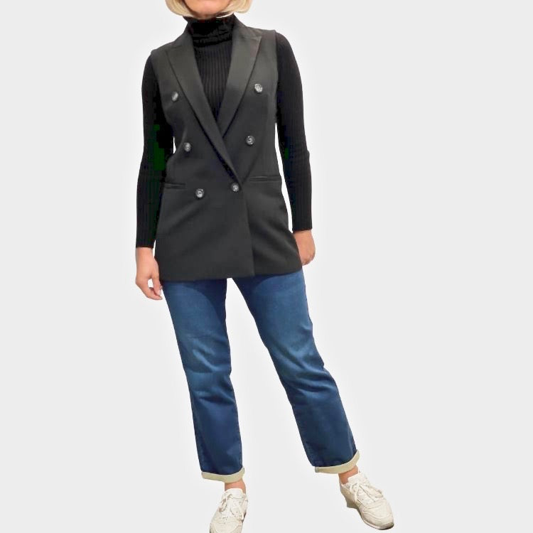 Gilet met dubbele rij knopen