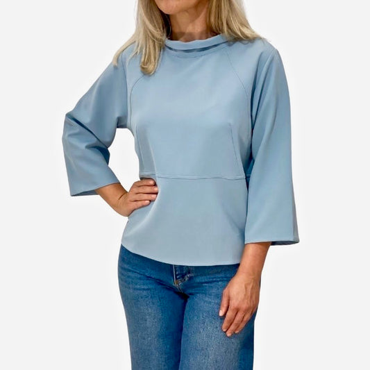 A-lijn blouse met opstaande kraag