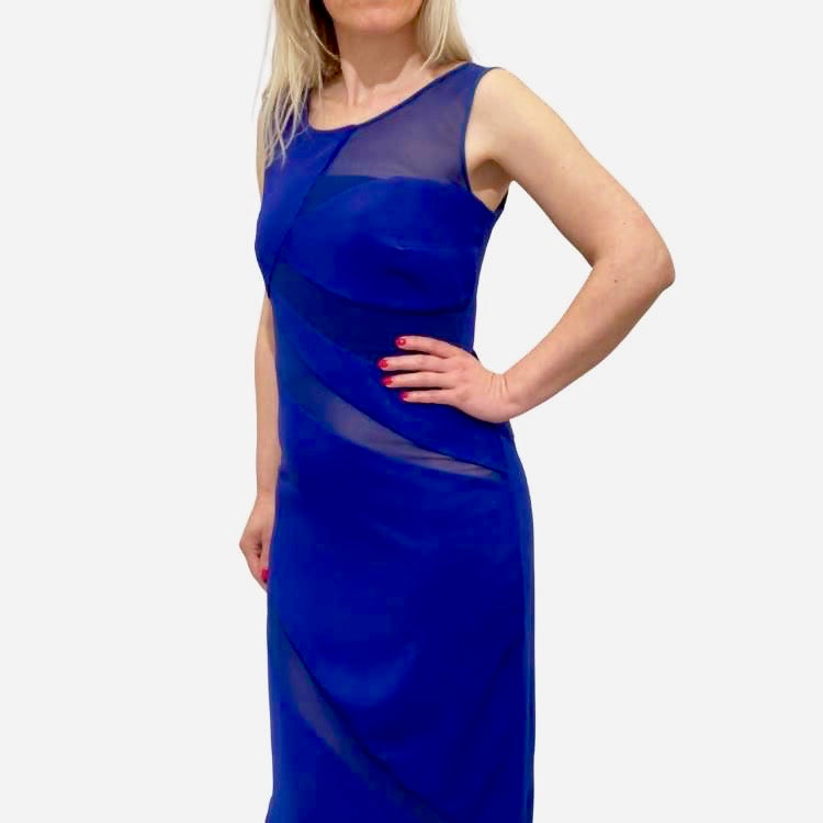 Avond asymmetrische midi jurk