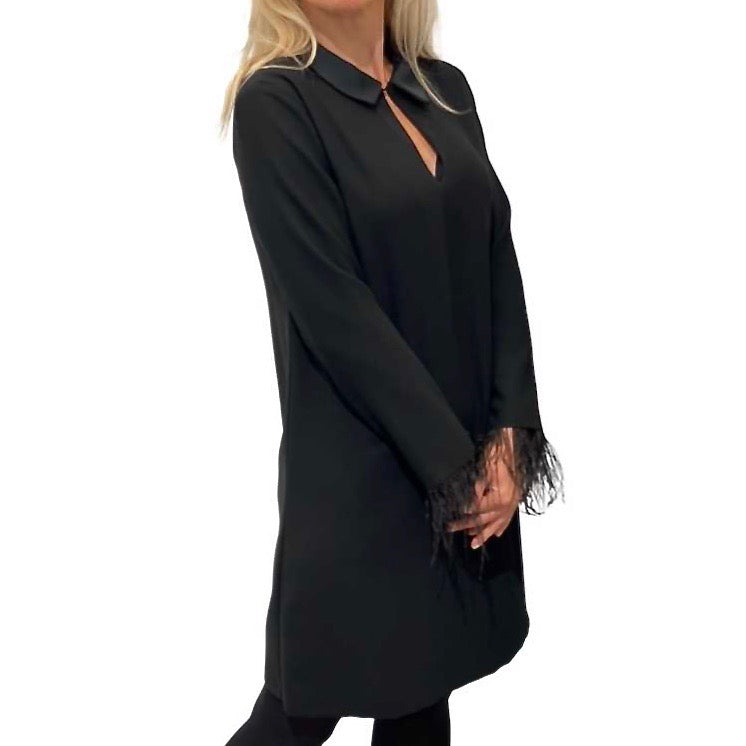 Cocktailjurk met lange mouwen