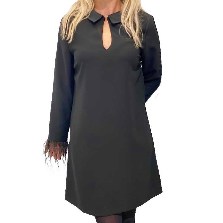 Cocktailjurk met lange mouwen