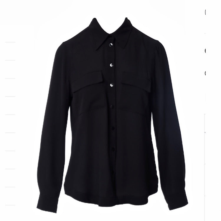 Viscose blouse met voorzakken