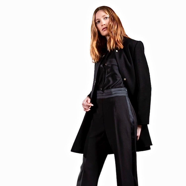 Viscose blouse met voorzakken