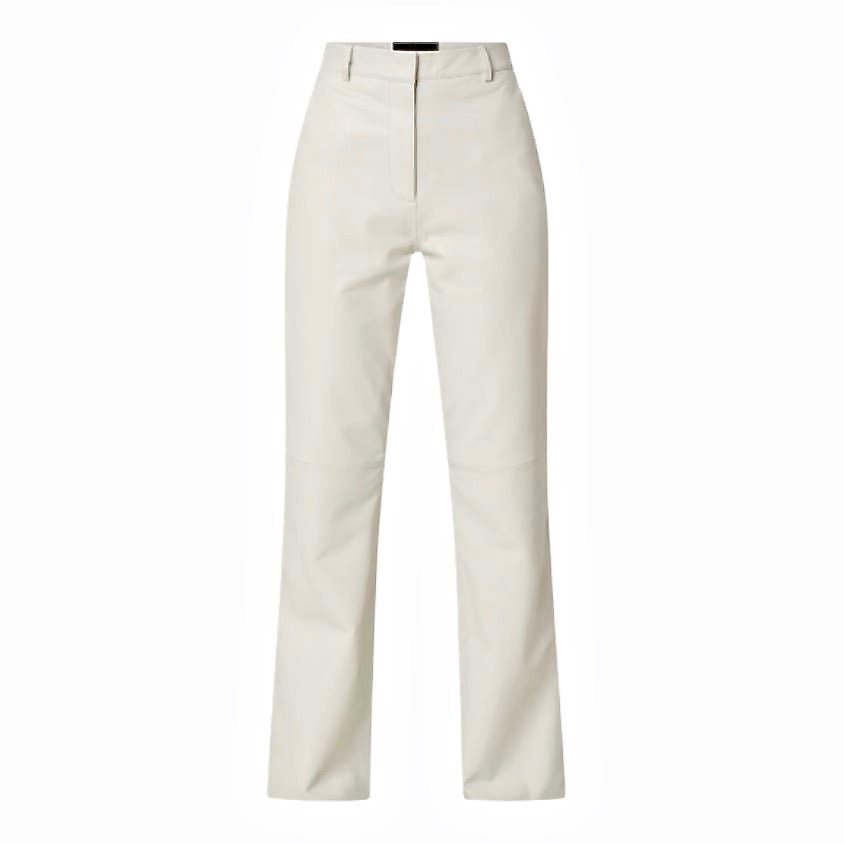 Chloe high waist wide fit broek van schapenleer - Srudio AR by Arma